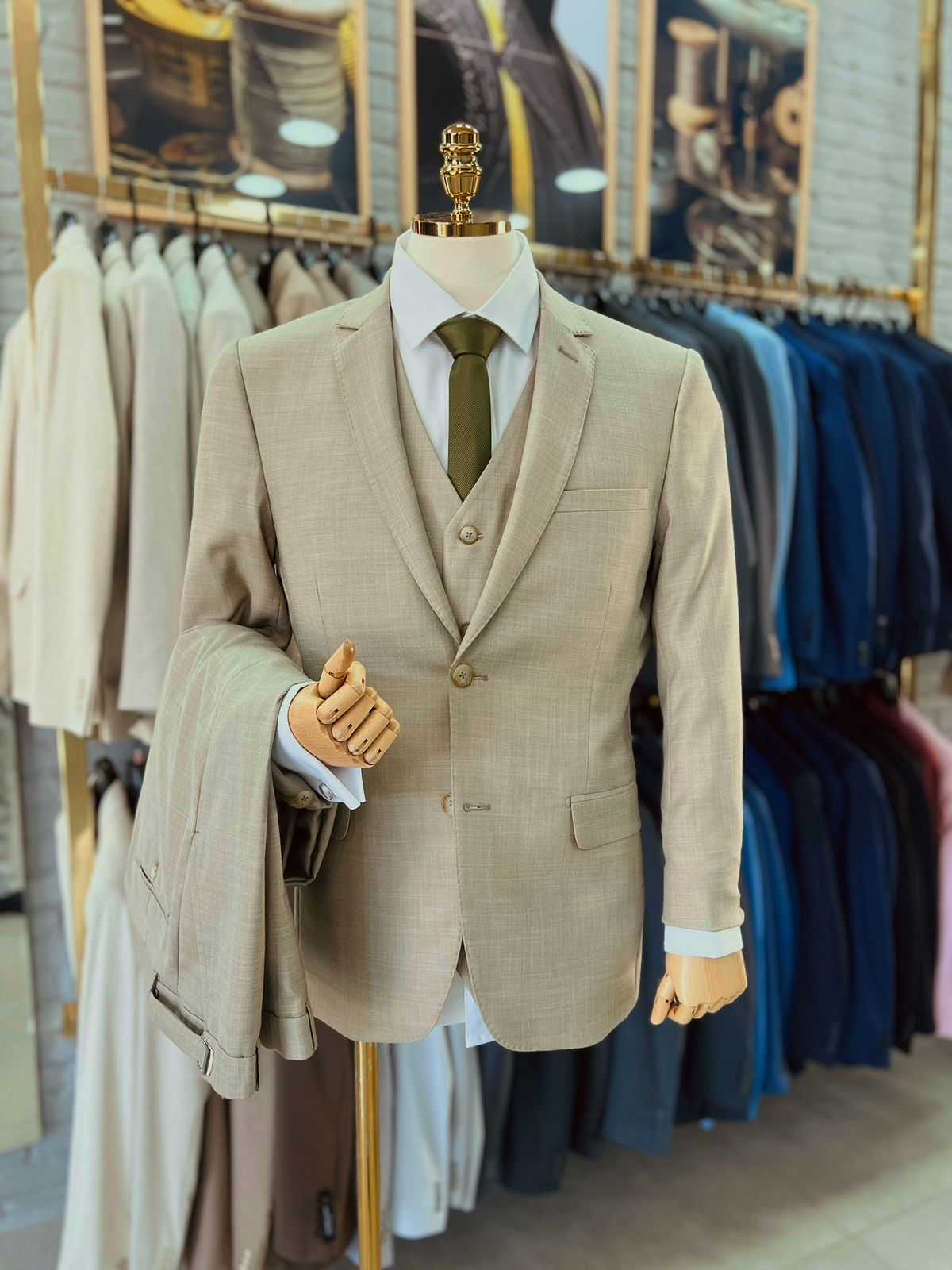 Terno Cerimonial Poliviscose Premium Bege