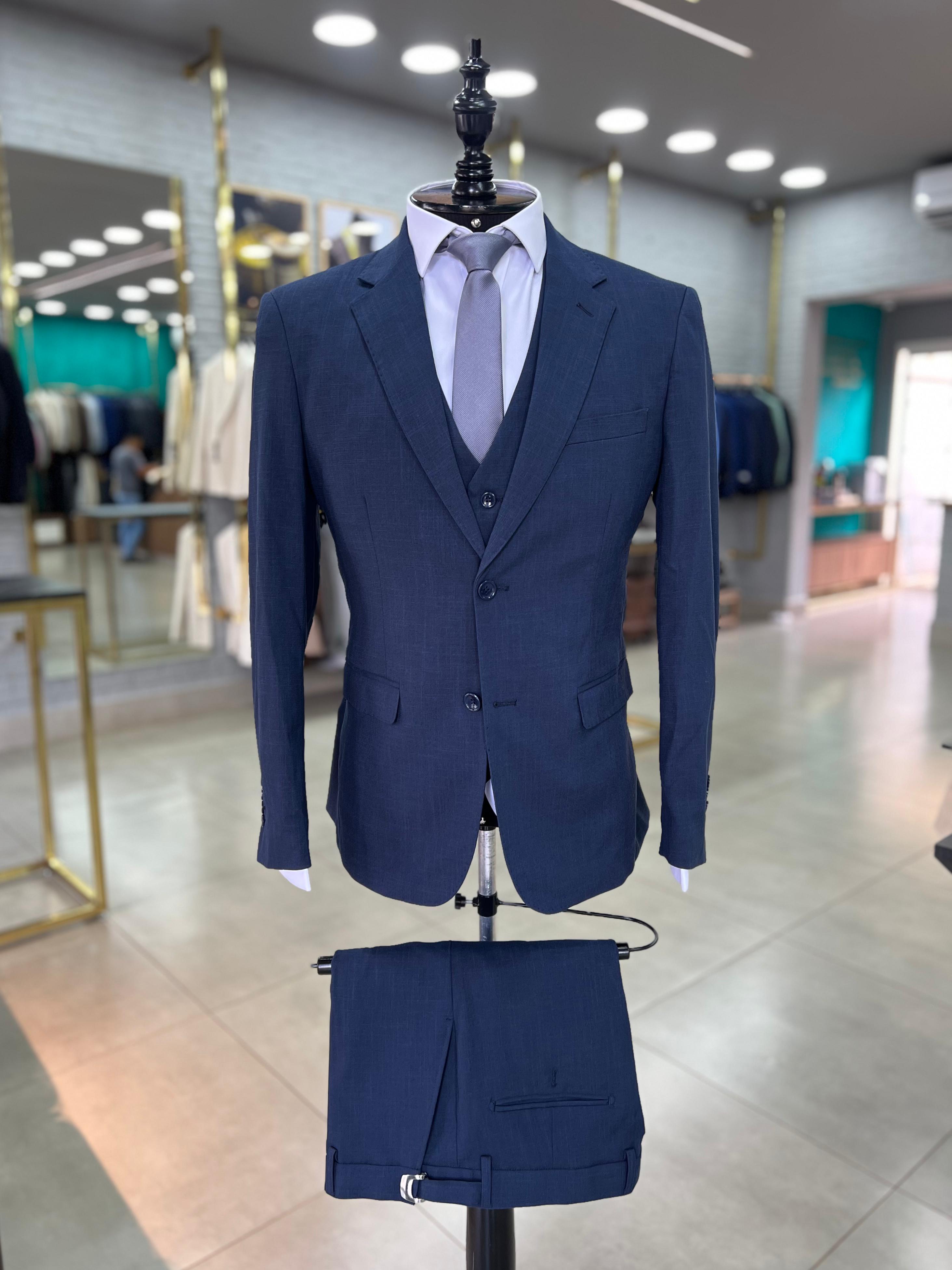 Terno Cerimonial Poliviscose Premium Azul Marinho