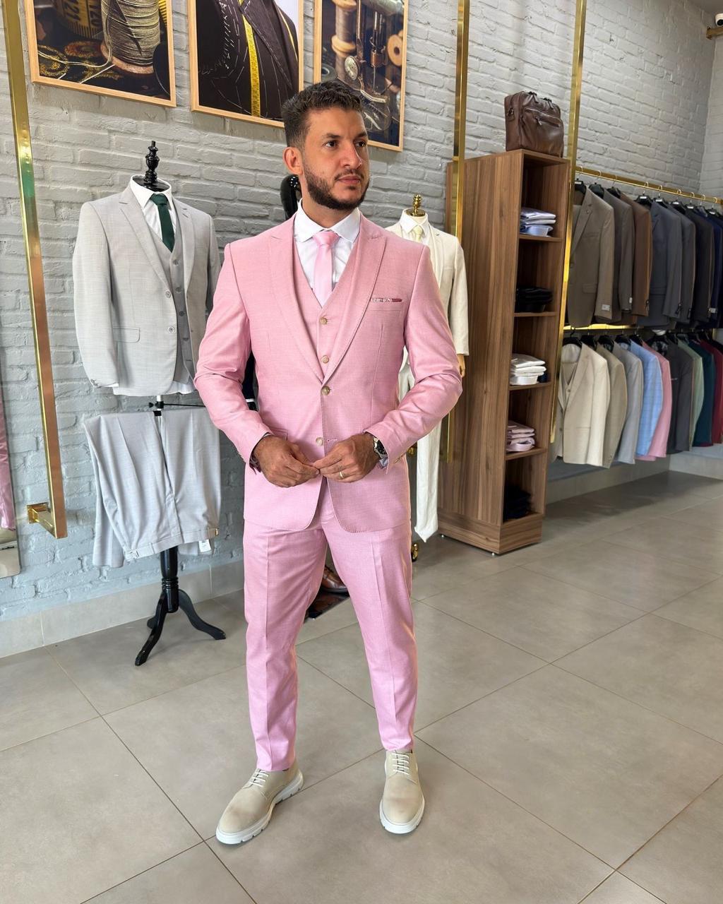 Terno Cerimonial Poliviscose Premium Rosé