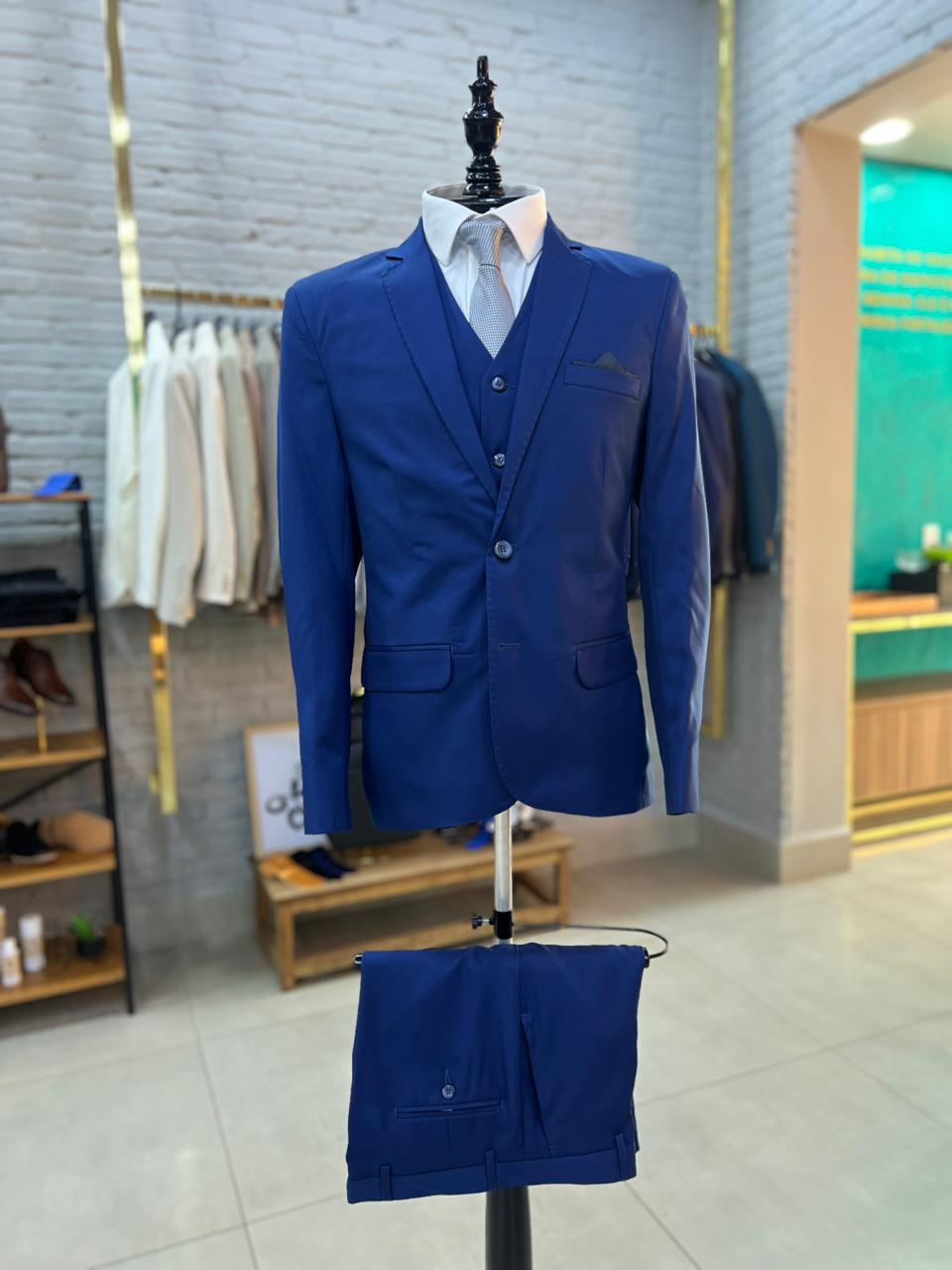 Terno Cerimonial Microfibra Azul Royal