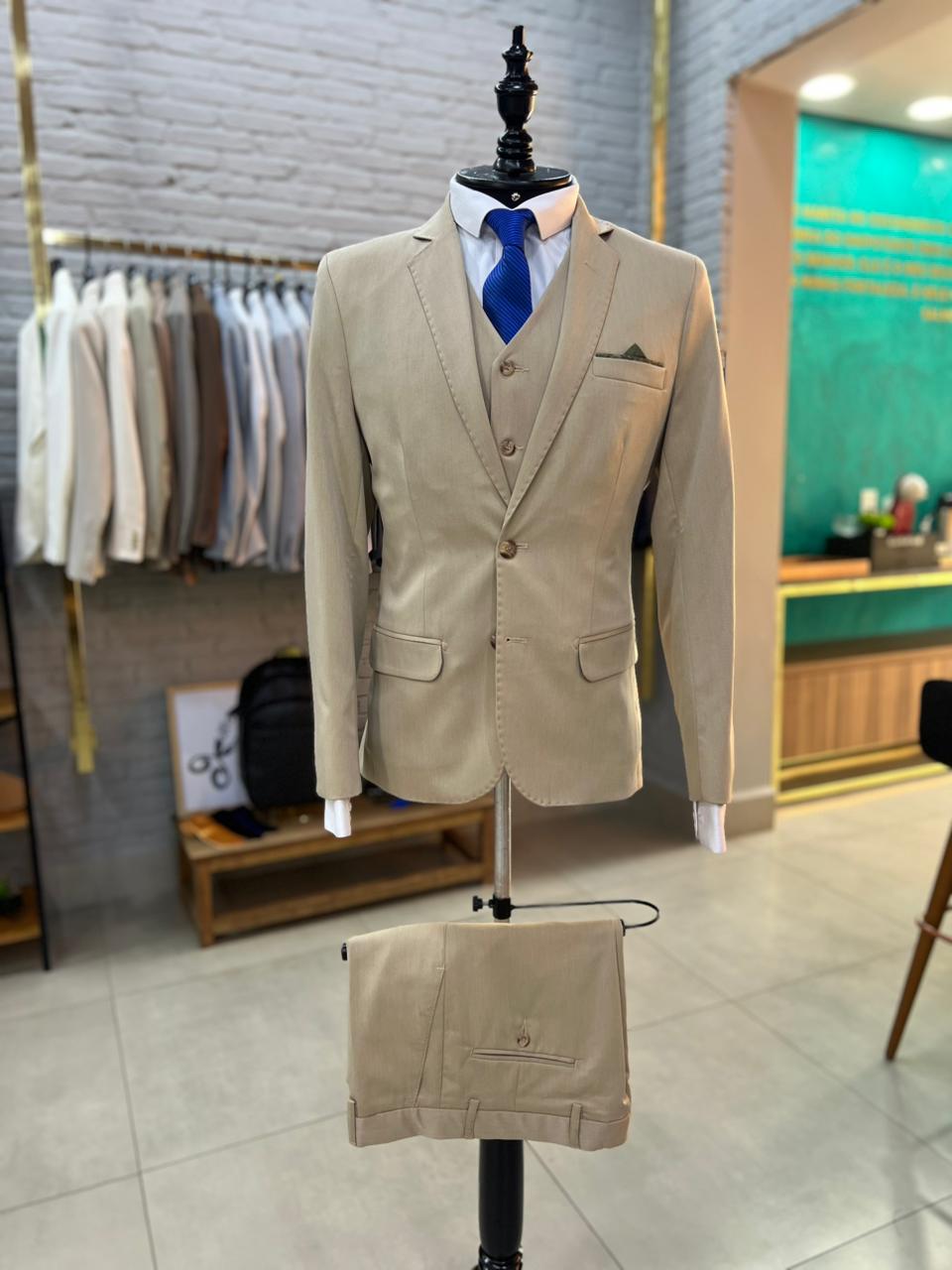 Terno Cerimonial Microfibra Bege