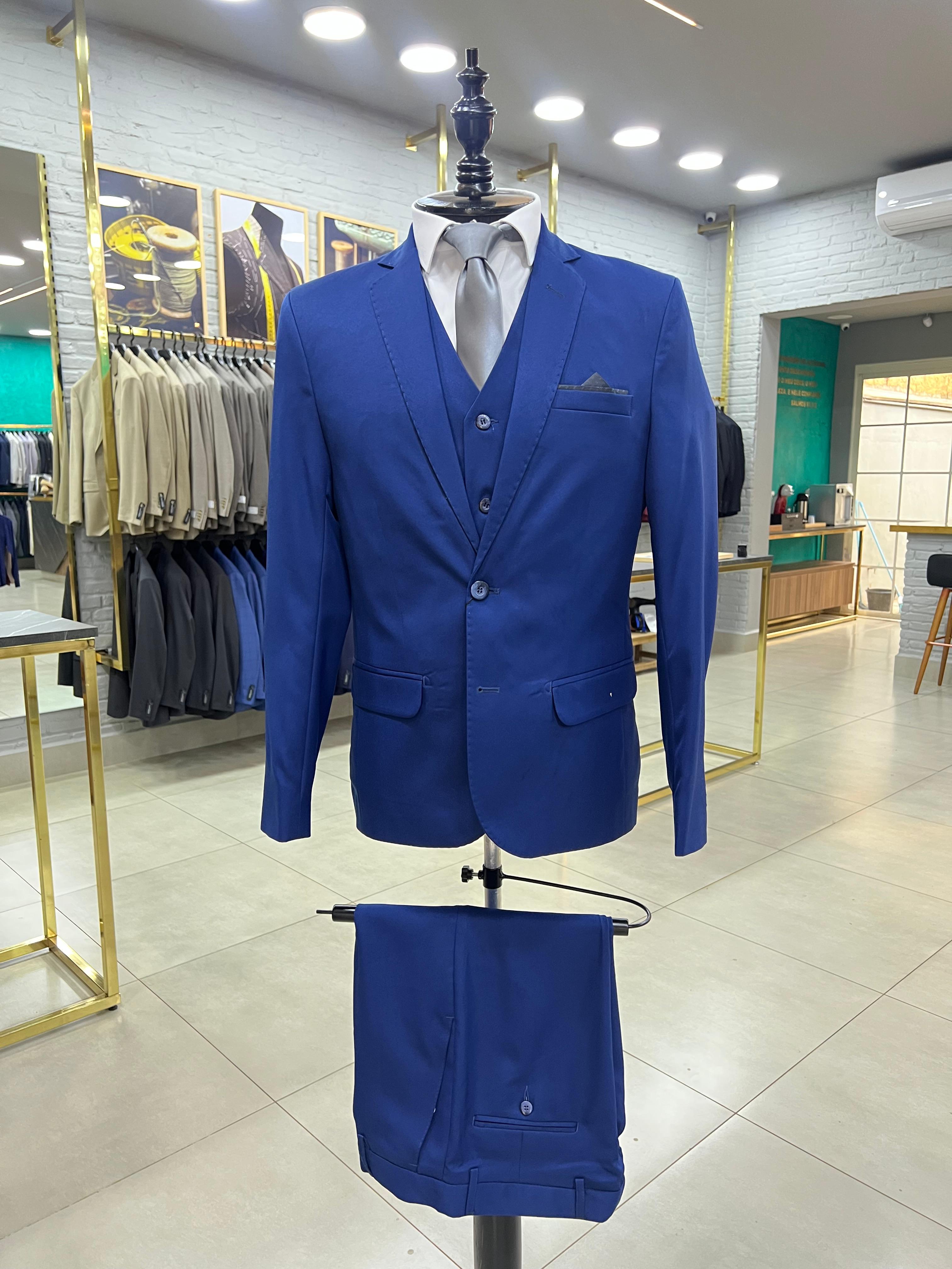 Terno Cerimonial Poliviscose Premium Azul Royal