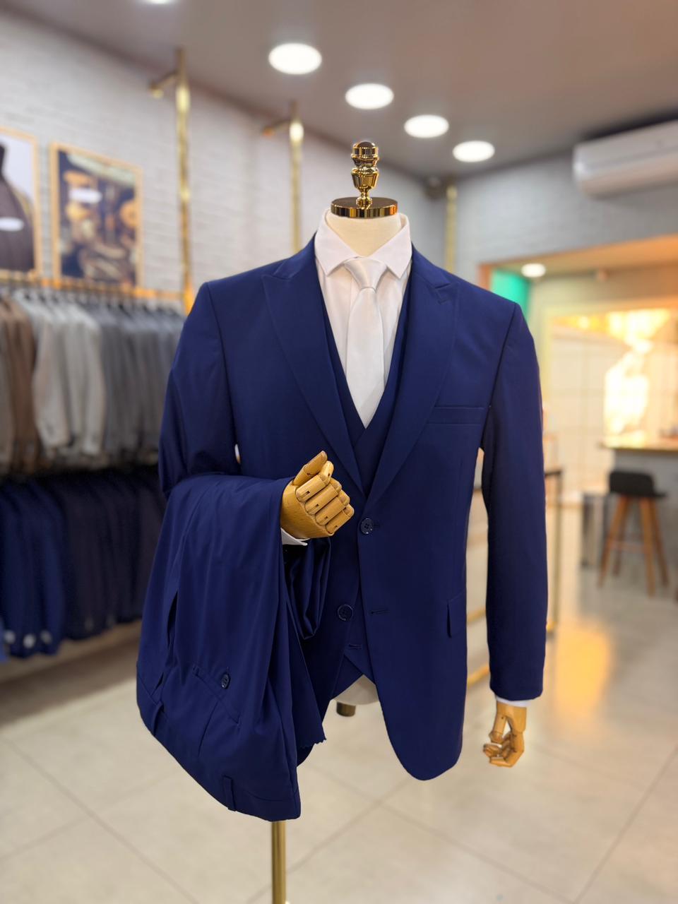 Terno Cerimonial Poliviscose Premium Azul Marinho