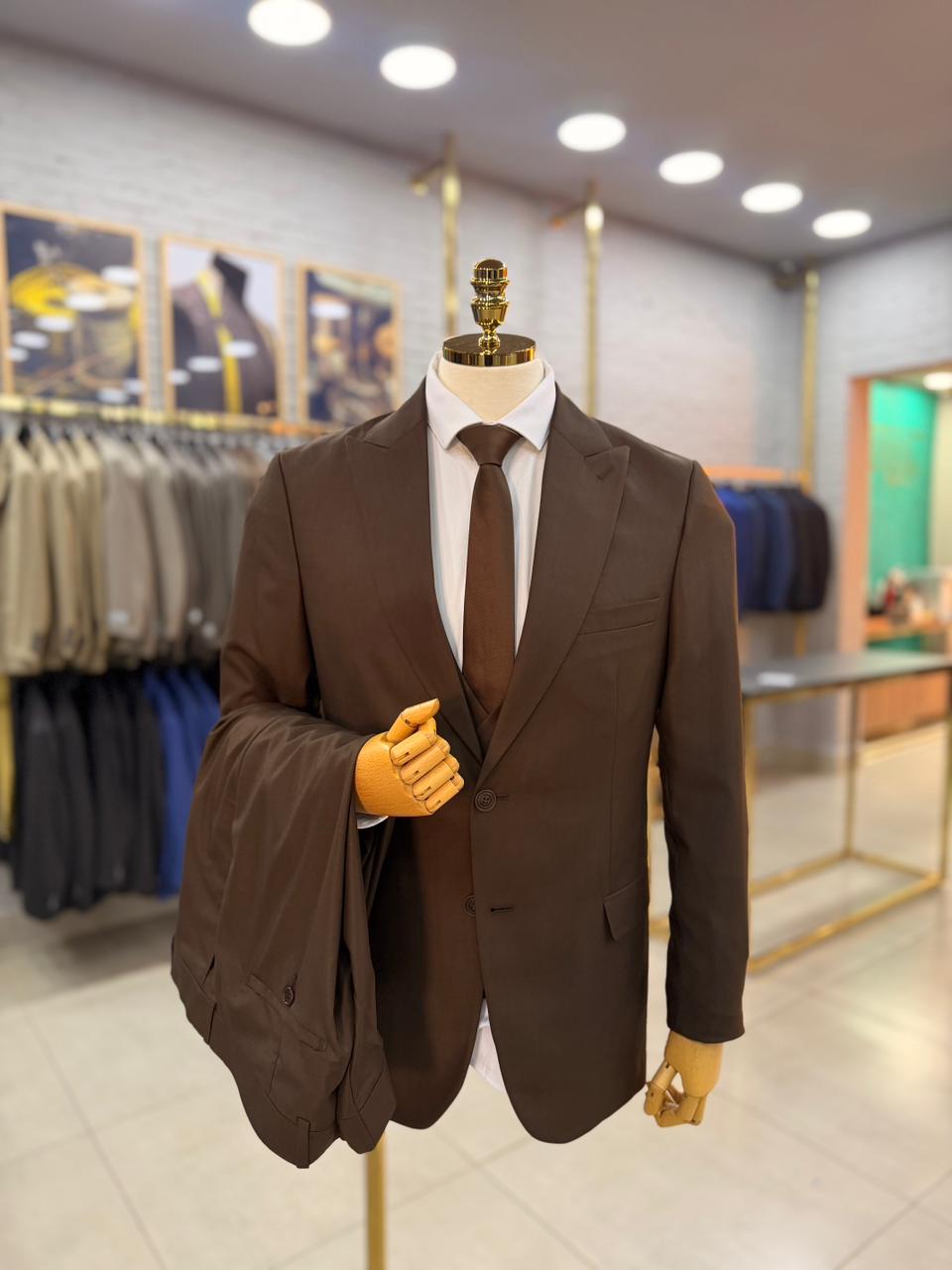 Terno Cerimonial Poliviscose Premium Marrom