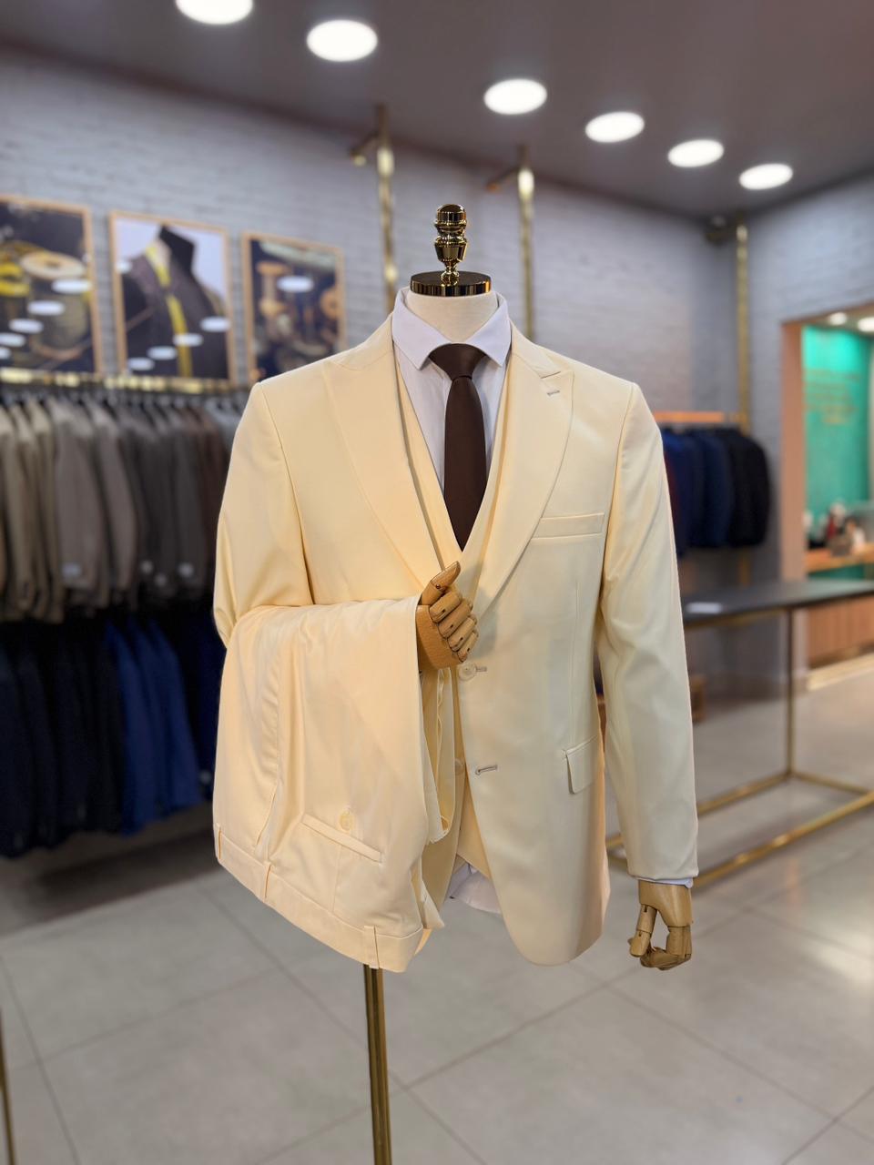 Terno Cerimonial Poliviscose Premium Creme